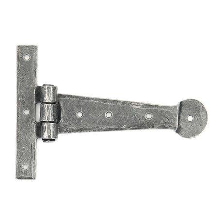 This is an image showing From The Anvil - Pewter 6" Penny End T Hinge (pair) available from T.H Wiggans Architectural Ironmongery in Kendal, quick delivery and discounted prices