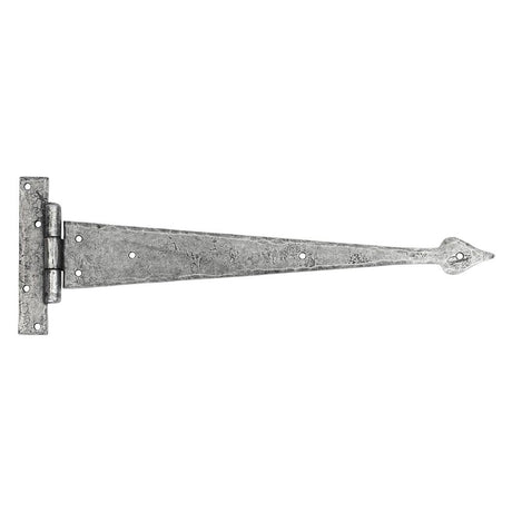 This is an image showing From The Anvil - Pewter 15" Arrow Head T Hinge (pair) available from T.H Wiggans Architectural Ironmongery in Kendal, quick delivery and discounted prices