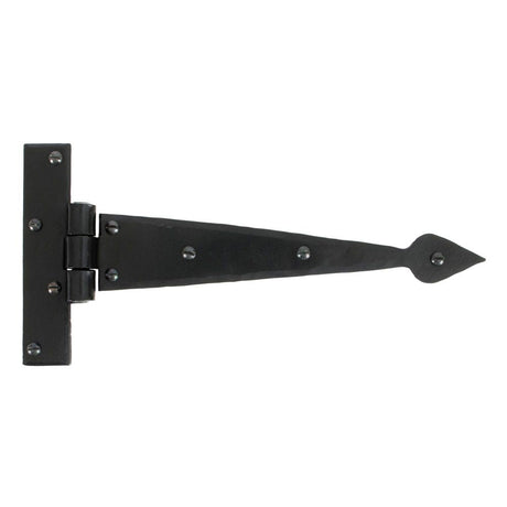 This is an image showing From The Anvil - Black 9" Arrow Head T Hinge (pair) available from T.H Wiggans Architectural Ironmongery in Kendal, quick delivery and discounted prices