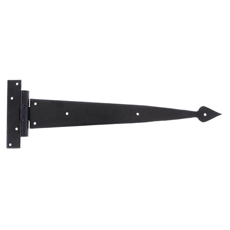 This is an image showing From The Anvil - Black 15" Arrow Head T Hinge (pair) available from T.H Wiggans Architectural Ironmongery in Kendal, quick delivery and discounted prices