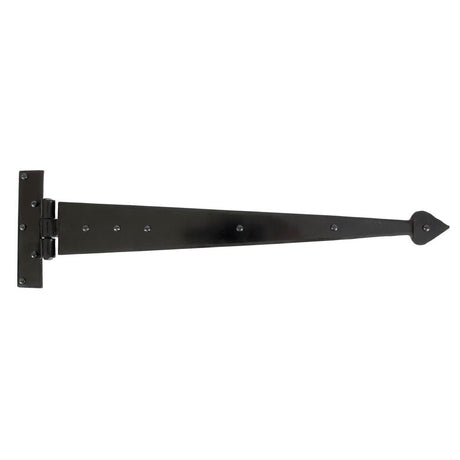 This is an image showing From The Anvil - Black 22" Arrow Head T Hinge (pair) available from T.H Wiggans Architectural Ironmongery in Kendal, quick delivery and discounted prices