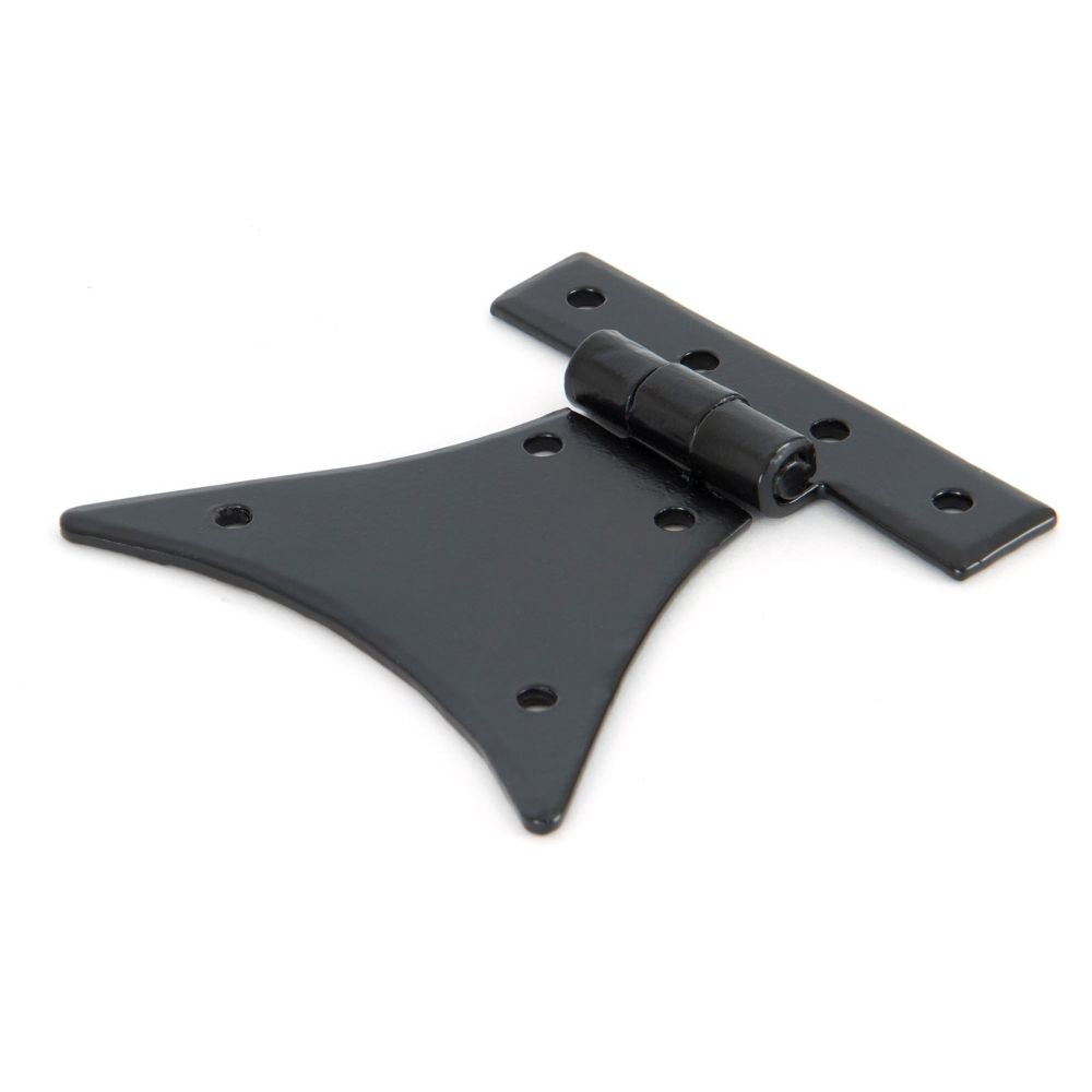 This is an image showing From The Anvil - Black 3 1/4" Half Butterfly Hinge (pair) available from T.H Wiggans Architectural Ironmongery, quick delivery and discounted prices