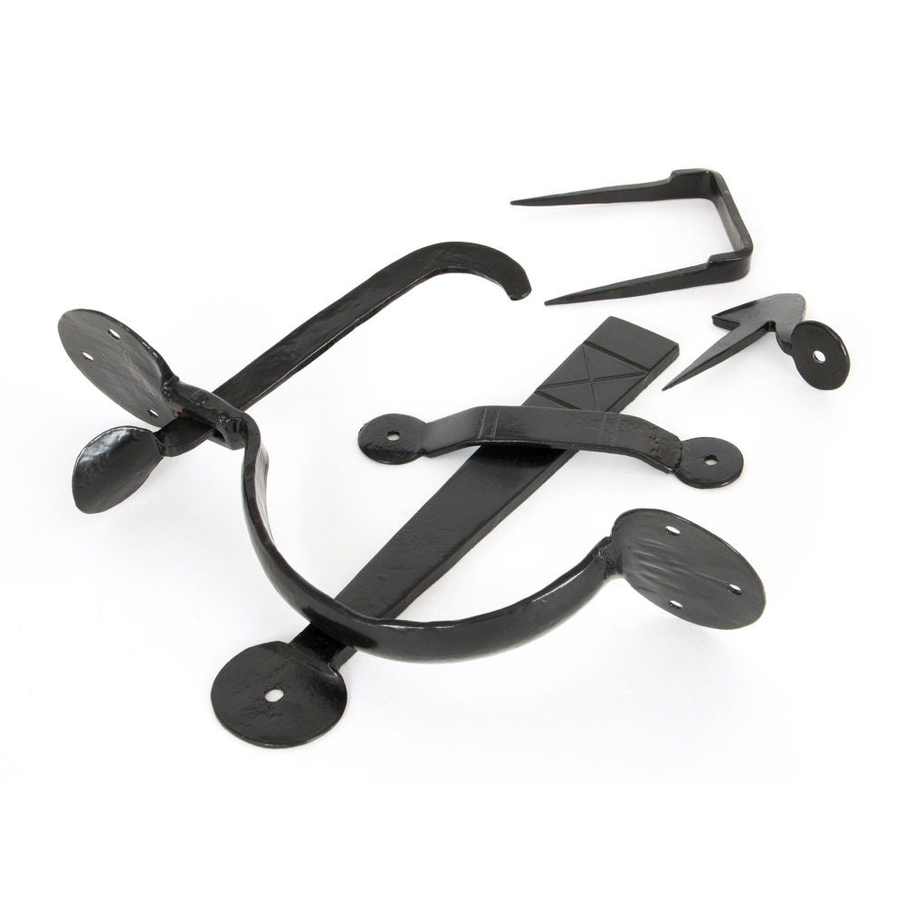 This is an image of From The Anvil - Black Medium Bean Thumblatch - XL available to order from T.H Wiggans Architectural Ironmongery in Kendal, quick delivery and discounted prices.