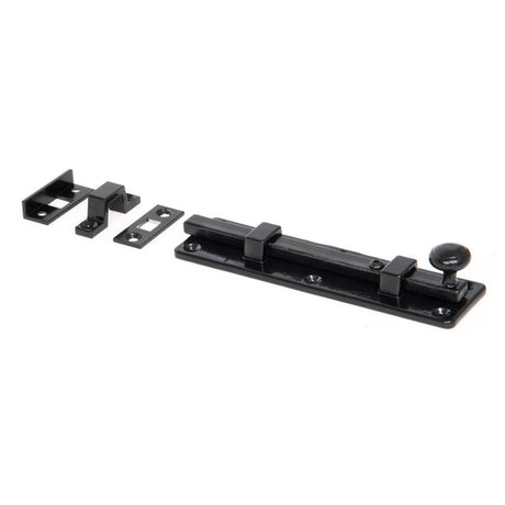 This is an image showing From The Anvil - Black 6" Universal Bolt available from T.H Wiggans Architectural Ironmongery in Kendal, quick delivery and discounted prices