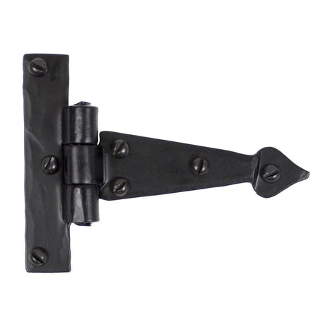 This is an image showing From The Anvil - Black 4" Arrow Head T Hinge (pair) available from T.H Wiggans Architectural Ironmongery in Kendal, quick delivery and discounted prices