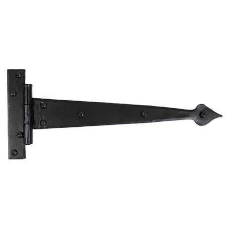 This is an image showing From The Anvil - Black 12" Arrow Head T Hinge (pair) available from T.H Wiggans Architectural Ironmongery in Kendal, quick delivery and discounted prices