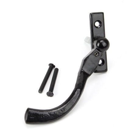 This is an image showing From The Anvil - Black 16mm Peardrop Espag - LH available from T.H Wiggans Architectural Ironmongery in Kendal, quick delivery and discounted prices