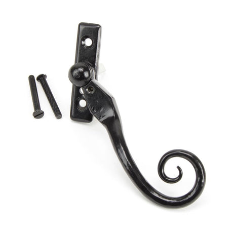 This is an image showing From The Anvil - Black 16mm Monkeytail Espag - RH available from T.H Wiggans Architectural Ironmongery in Kendal, quick delivery and discounted prices
