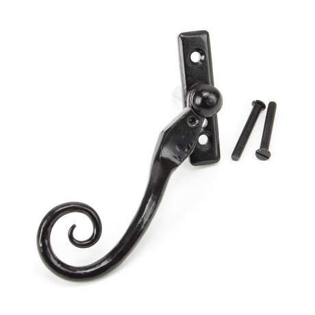 This is an image showing From The Anvil - Black 16mm Monkeytail Espag - LH available from T.H Wiggans Architectural Ironmongery in Kendal, quick delivery and discounted prices