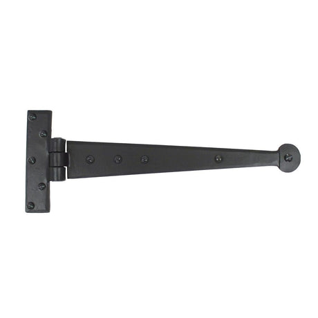 This is an image showing From The Anvil - Black 12" Penny End T Hinge (pair) available from T.H Wiggans Architectural Ironmongery in Kendal, quick delivery and discounted prices