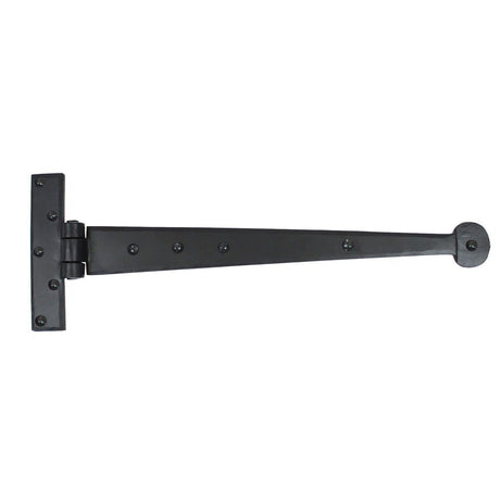 This is an image showing From The Anvil - Black 15" Penny End T Hinge (pair) available from T.H Wiggans Architectural Ironmongery in Kendal, quick delivery and discounted prices