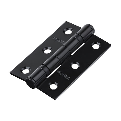 This is an image showing TIMCO  Twin Ball Bearing Hinges - Steel - Black - 76 x 51 - 2 Pieces Box available from T.H Wiggans Ironmongery in Kendal, quick delivery at discounted prices.