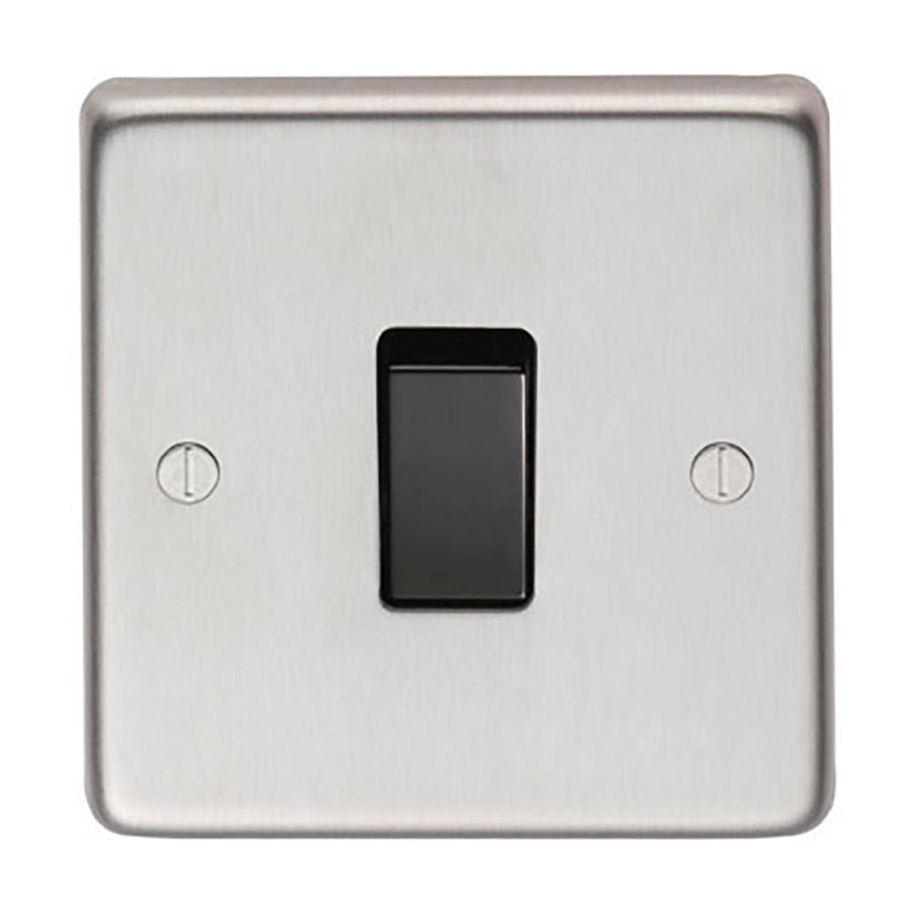 This is an image showing From The Anvil - BN Single 10 Amp Switch available from T.H Wiggans Architectural Ironmongery in Kendal, quick delivery and discounted prices