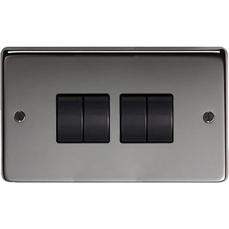 This is an image showing From The Anvil - BN Quad 10 Amp Switch available from T.H Wiggans Architectural Ironmongery in Kendal, quick delivery and discounted prices