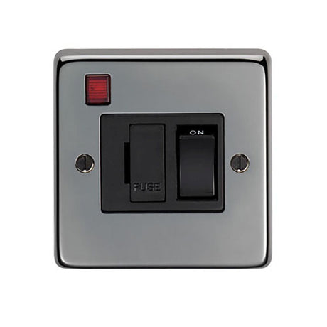 This is an image showing From The Anvil - BN 13 Amp Fused Switch + Neon available from T.H Wiggans Architectural Ironmongery in Kendal, quick delivery and discounted prices