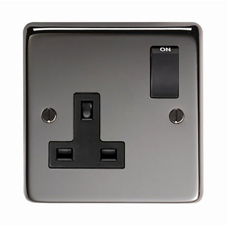 This is an image showing From The Anvil - BN Single 13 Amp Switched Socket available from T.H Wiggans Architectural Ironmongery in Kendal, quick delivery and discounted prices
