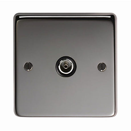 This is an image showing From The Anvil - BN Single TV Socket available from T.H Wiggans Architectural Ironmongery in Kendal, quick delivery and discounted prices