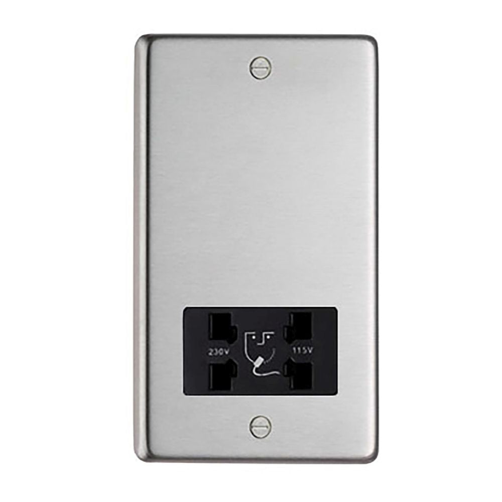 This is an image showing From The Anvil - SSS Dual Volt Shaver Socket available from T.H Wiggans Architectural Ironmongery in Kendal, quick delivery and discounted prices