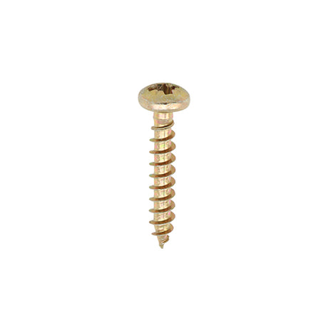 This is an image showing TIMCO Classic Multi-Purpose Screws - PZ - Pan Head - Yellow - 3.5 x 12 - 200 Pieces Box available from T.H Wiggans Ironmongery in Kendal, quick delivery at discounted prices.
