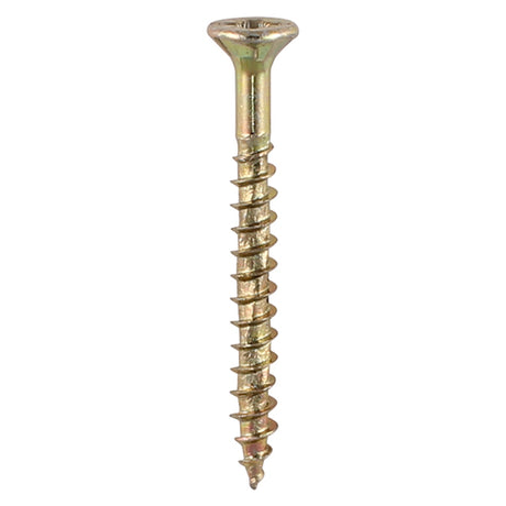 This is an image showing TIMCO Velocity Premium Multi-Use Screws - PZ - Double Countersunk - Yellow
 - 3.5 x 12 - 200 Pieces Box available from T.H Wiggans Ironmongery in Kendal, quick delivery at discounted prices.
