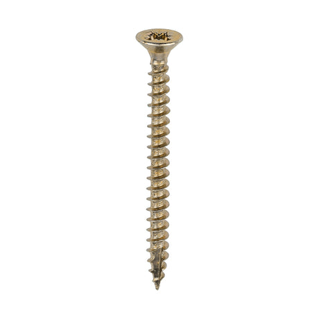 This is an image showing TIMCO Classic Multi-Purpose Screws - PZ - Double Countersunk - Yellow - 3.5 x 40 - 200 Pieces Box available from T.H Wiggans Ironmongery in Kendal, quick delivery at discounted prices.