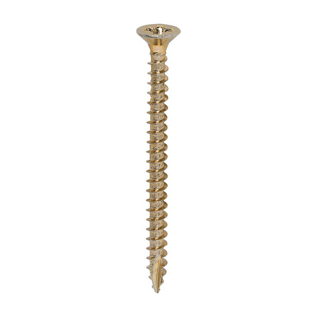 This is an image showing TIMCO Classic Multi-Purpose Screws - PZ - Double Countersunk - Yellow - 3.5 x 45 - 200 Pieces Box available from T.H Wiggans Ironmongery in Kendal, quick delivery at discounted prices.
