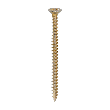 This is an image showing TIMCO Classic Multi-Purpose Screws - PZ - Double Countersunk - Yellow - 3.5 x 50 - 200 Pieces Box available from T.H Wiggans Ironmongery in Kendal, quick delivery at discounted prices.