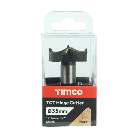 This is an image showing TIMCO TCT Hinge Cutter - 35mm - 1 Each Case available from T.H Wiggans Ironmongery in Kendal, quick delivery at discounted prices.