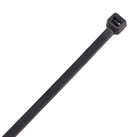 This is an image showing TIMCO Cable Ties - Black - 3.6 x 140 - 100 Pieces Bag available from T.H Wiggans Ironmongery in Kendal, quick delivery at discounted prices.