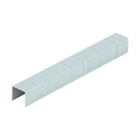 This is an image showing TIMCO Heavy Duty Staples - Chisel Point - Galvanised - Bulk Box - 10mm - 5000 Pieces Box available from T.H Wiggans Ironmongery in Kendal, quick delivery at discounted prices.