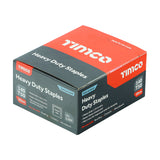 This is an image showing TIMCO Heavy Duty Staples - Chisel Point - Galvanised - Bulk Box - 10mm - 5000 Pieces Box available from T.H Wiggans Ironmongery in Kendal, quick delivery at discounted prices.