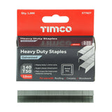 This is an image showing TIMCO Heavy Duty Staples - Chisel Point - Galvanised  - 12mm - 1000 Pieces Box available from T.H Wiggans Ironmongery in Kendal, quick delivery at discounted prices.