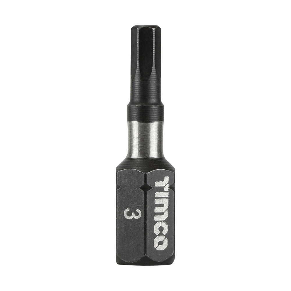 This is an image showing TIMCO Impact Driver Bits - Hex - 3.0 x 25 - 10 Pieces Handy Bit Pack available from T.H Wiggans Ironmongery in Kendal, quick delivery at discounted prices.