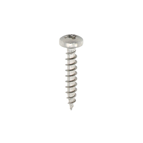 This is an image showing TIMCO Classic Multi-Purpose Screws - PZ - Pan Head - A2 Stainless Steel - 4.0 x 20 - 200 Pieces Box available from T.H Wiggans Ironmongery in Kendal, quick delivery at discounted prices.