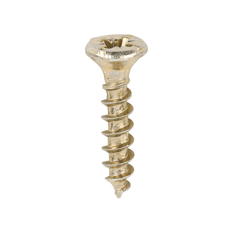 This is an image showing TIMCO Velocity Premium Multi-Use Screws - PZ - Double Countersunk - Yellow
 - 4.0 x 20 - 200 Pieces Box available from T.H Wiggans Ironmongery in Kendal, quick delivery at discounted prices.