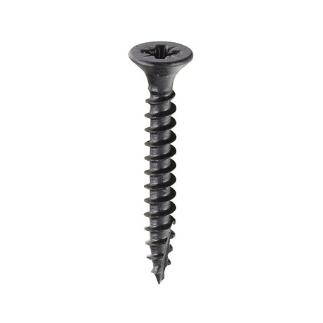 This is an image showing TIMCO Classic Multi-Purpose Screws - PZ - Double Countersunk - Exterior - Black Organic - 4.0 x 30 - 200 Pieces Box available from T.H Wiggans Ironmongery in Kendal, quick delivery at discounted prices.