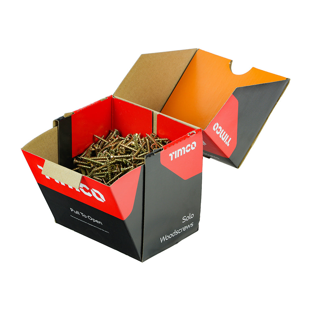 This is an image showing TIMCO Solo Chipboard & Woodscrews - Industry Pack - PZ - Double Countersunk - Yellow - 4.0 x 30 - 1000 Pieces Box available from T.H Wiggans Ironmongery in Kendal, quick delivery at discounted prices.