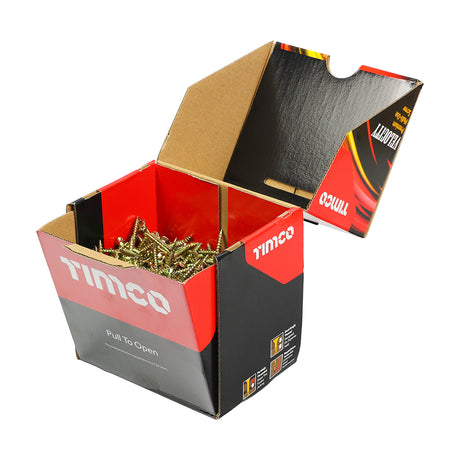 This is an image showing TIMCO Velocity Premium Multi-Use Screws - PZ - Double Countersunk - Yellow - 4.0 x 30 - 1000 Pieces Box available from T.H Wiggans Ironmongery in Kendal, quick delivery at discounted prices.