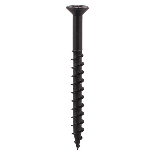 This is an image showing TIMCO Furniture Carcass Screws - PZ - Black - 4.0 x 33 - 500 Pieces Box available from T.H Wiggans Ironmongery in Kendal, quick delivery at discounted prices.