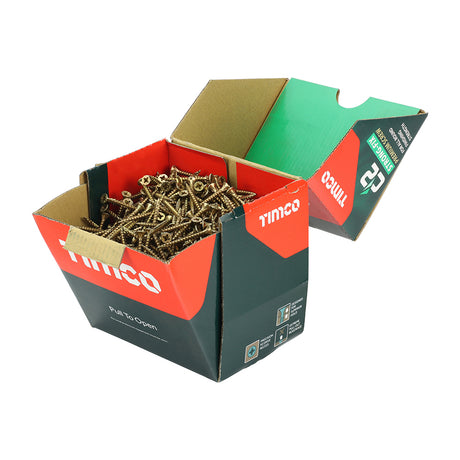 This is an image showing TIMCO C2 Strong-Fix - PZ - Double Countersunk - Twin-Cut - Yellow - 4.0 x 40 - 1000 Pieces Box available from T.H Wiggans Ironmongery in Kendal, quick delivery at discounted prices.