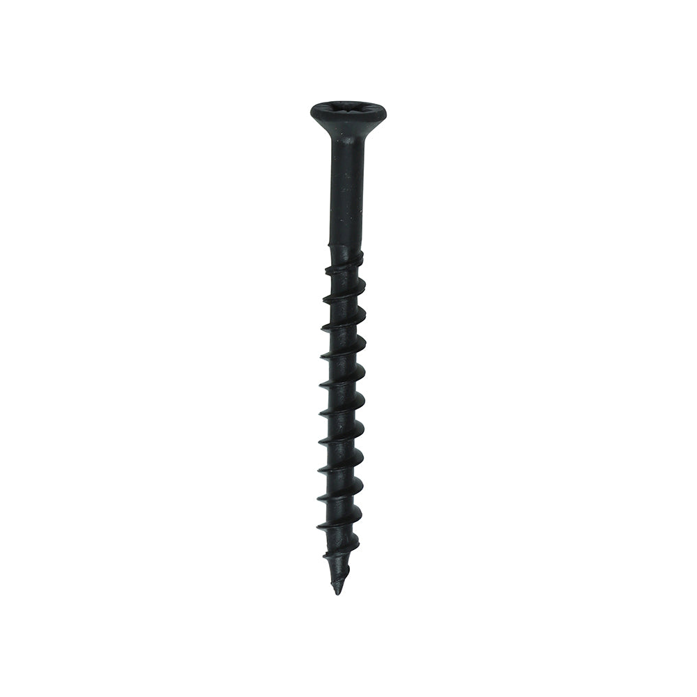 This is an image showing TIMCO Furniture Carcass Screws - PZ - Black - 4.0 x 45 - 500 Pieces Box available from T.H Wiggans Ironmongery in Kendal, quick delivery at discounted prices.