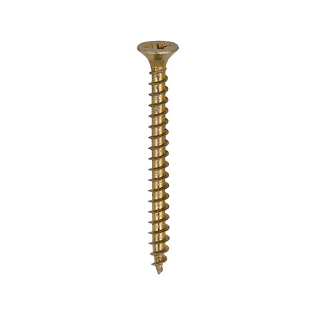 This is an image showing TIMCO Solo Chipboard & Woodscrews - PZ - Double Countersunk - Yellow - 4.0 x 45 - 200 Pieces Box available from T.H Wiggans Ironmongery in Kendal, quick delivery at discounted prices.
