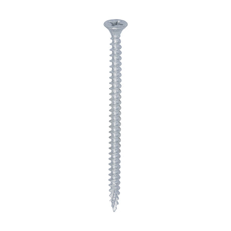 This is an image showing TIMCO C2 Exterior Strong-Fix - PZ - Double Countersunk with Ribs - Twin-Cut - Silver - 4.0 x 70 - 200 Pieces Box available from T.H Wiggans Ironmongery in Kendal, quick delivery at discounted prices.