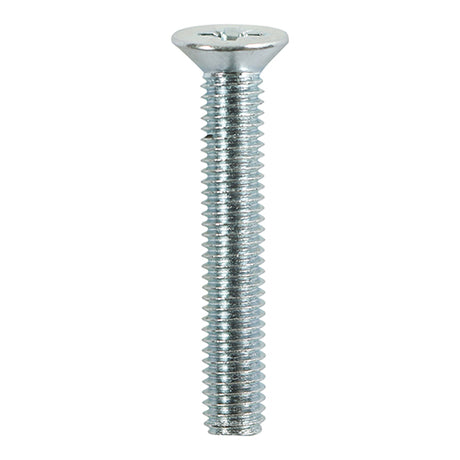 This is an image showing TIMCO Metric Threaded Machine Screws - PZ - Countersunk - Zinc - M4 x 8 - 100 Pieces Box available from T.H Wiggans Ironmongery in Kendal, quick delivery at discounted prices.