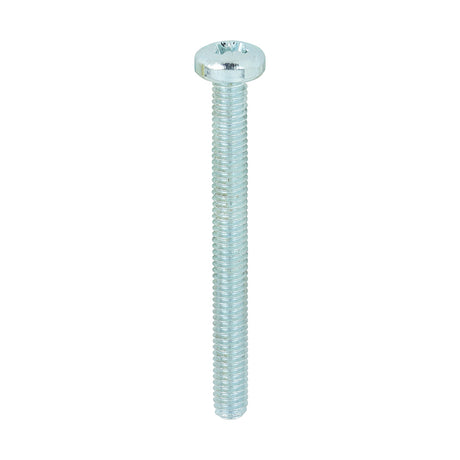 This is an image showing TIMCO Metric Threaded Machine Screws - PZ - Pan Head - Zinc - M4 x 40 - 100 Pieces Box available from T.H Wiggans Ironmongery in Kendal, quick delivery at discounted prices.