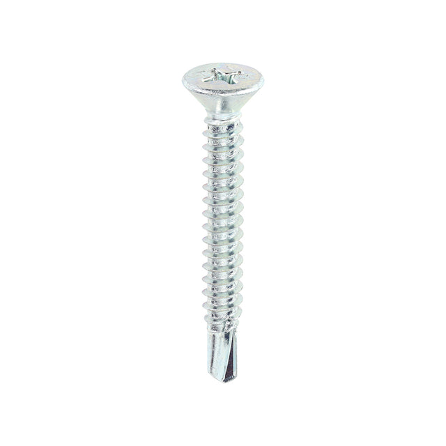 This is an image showing TIMCO Window Fabrication Screws - Countersunk - PH - Self-Tapping - Self-Drilling Point - Zinc - 4.8 x 38 - 500 Pieces Box available from T.H Wiggans Ironmongery in Kendal, quick delivery at discounted prices.