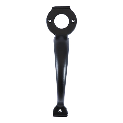 This is an image showing TIMCO Escutcheon Handle - Black - 8" - 1 Each TIMpac available from T.H Wiggans Ironmongery in Kendal, quick delivery at discounted prices.