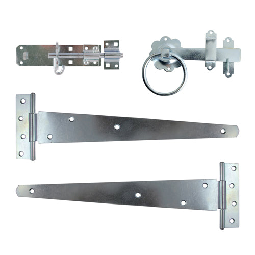 This is an image showing TIMCO Side Gate Kit - Ring Latch - Zinc - 18" - 1 Each TIMbag available from T.H Wiggans Ironmongery in Kendal, quick delivery at discounted prices.