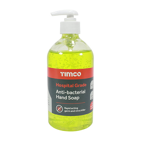 This is an image showing TIMCO Hospital Grade Anti-Bacterial Hand Soap - 500ml - 1 Each Pump Bottle available from T.H Wiggans Ironmongery in Kendal, quick delivery at discounted prices.