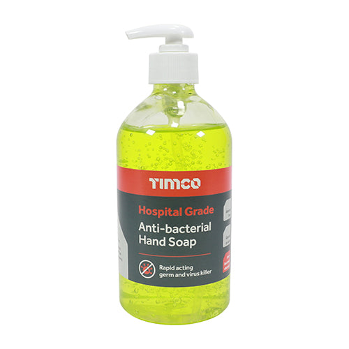 This is an image showing TIMCO Hospital Grade Anti-Bacterial Hand Soap - 500ml - 1 Each Pump Bottle available from T.H Wiggans Ironmongery in Kendal, quick delivery at discounted prices.